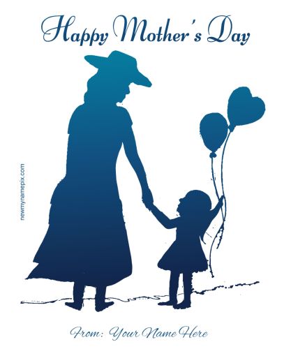 Happy Mother's Day 2023 Wishes With Name Card Maker